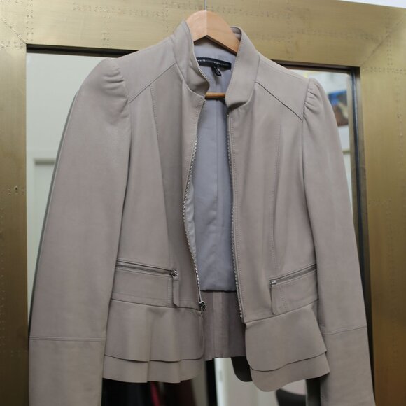 Leather Evening Jacket by White House Black Market - Size S - Picture 7 of 11